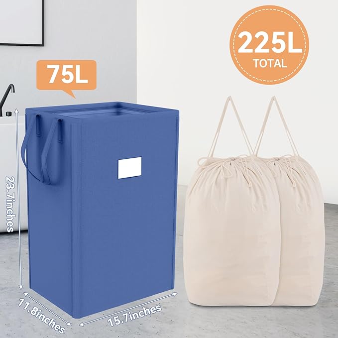 MCleanPin 225L Large Laundry Hamper Collapsible