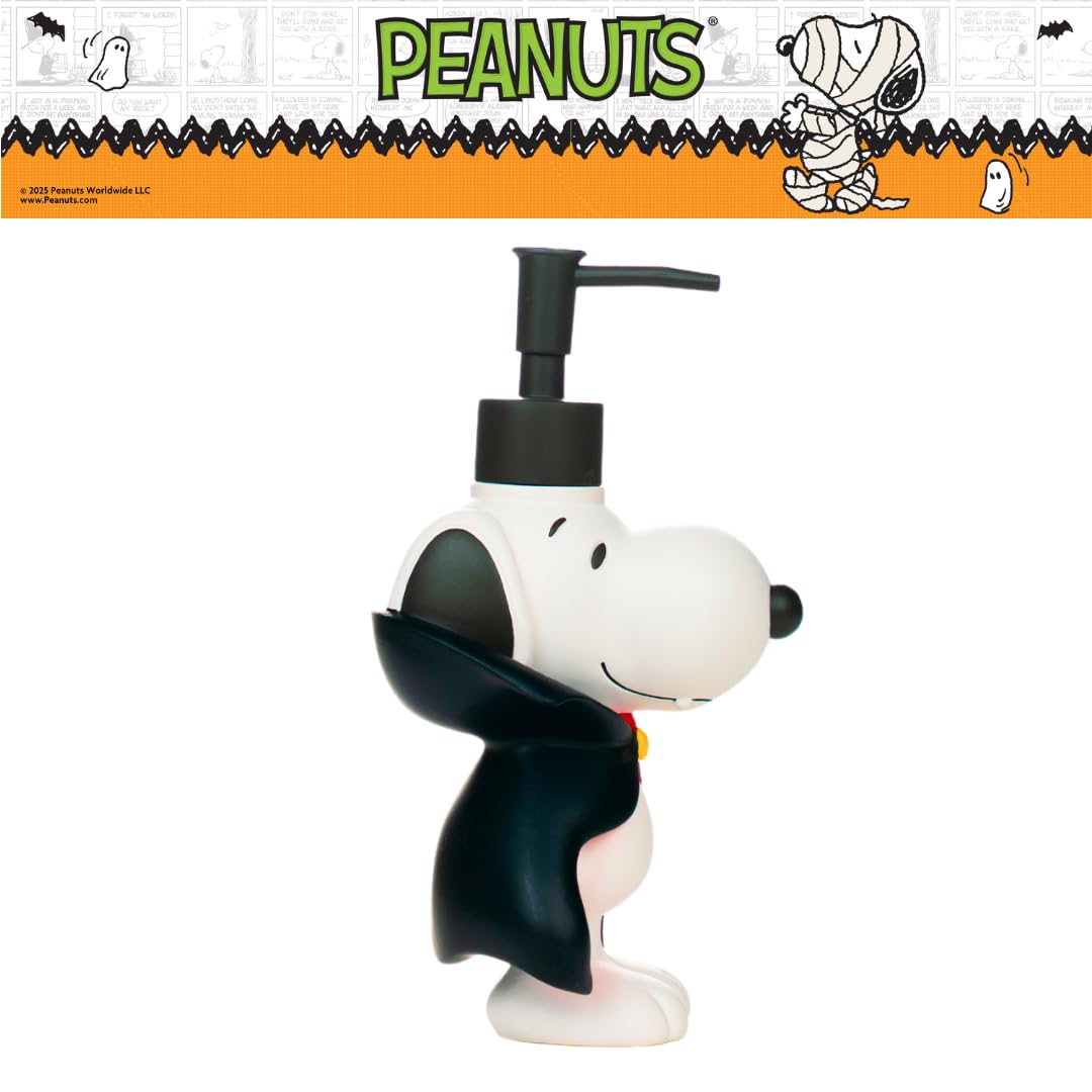 Peanuts Snoopy Vampire Halloween Soap/Lotion/Hand Sanitizer Resin Pump Dispenser, 14.81 Ounces, (Officially Licensed Product) by Franco Collectibles