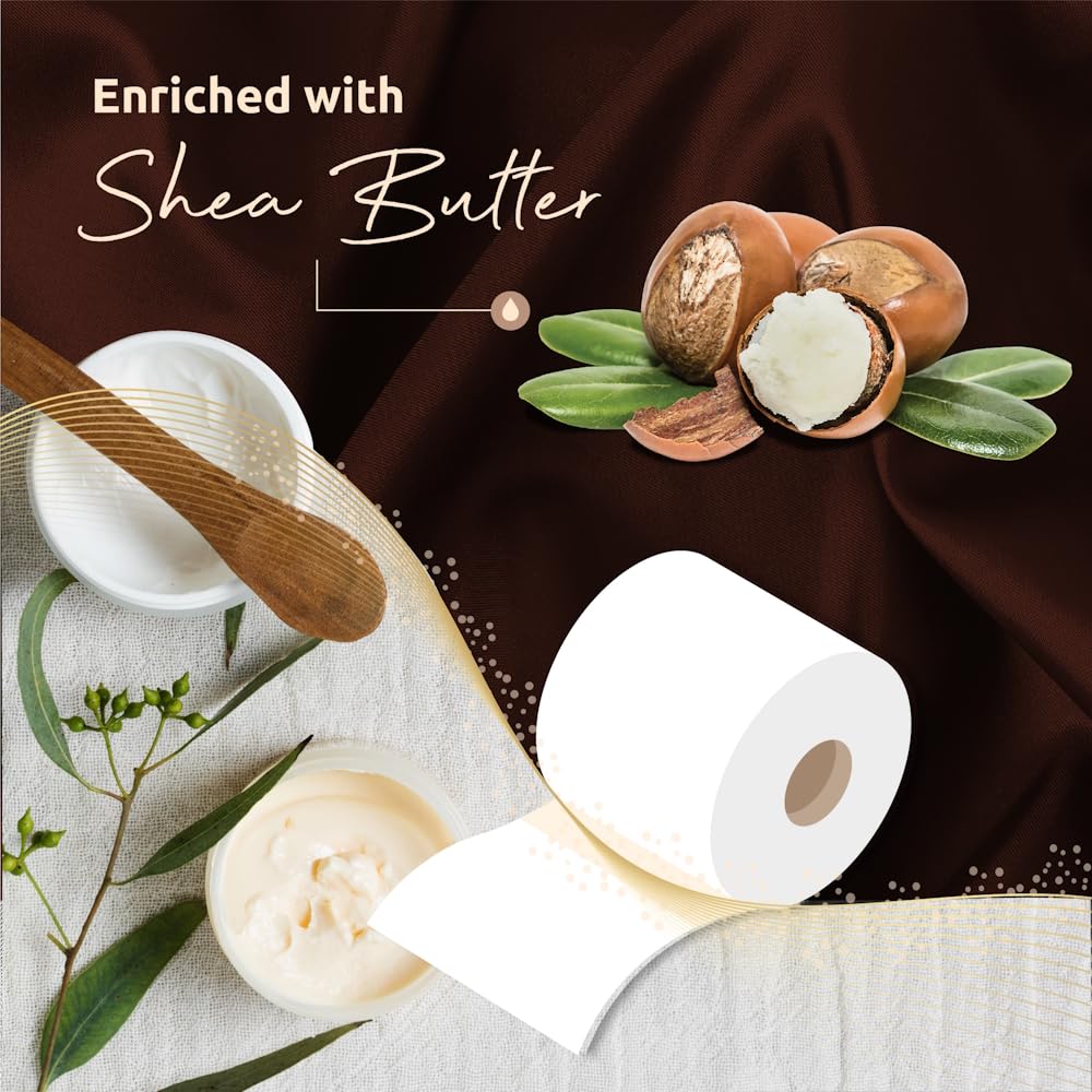 Phoenix Toilet Rolls – 60 Pack | 3 Ply Shea Butter Scented Toilet Paper | Bulk Buy, Soft, Quilted, Sustainably Sourced, Eco- Friendly Luxury Bathroom Tissue