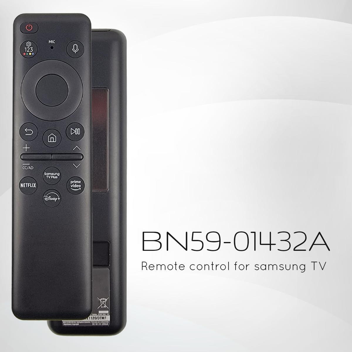 Ceybo Original Solar Voice Remote Control Replacement with YouTube Netflix Shortcut for Samsung Smart TVs, Compatible with Neo QLED 8K, QLED (BN59-01480A)