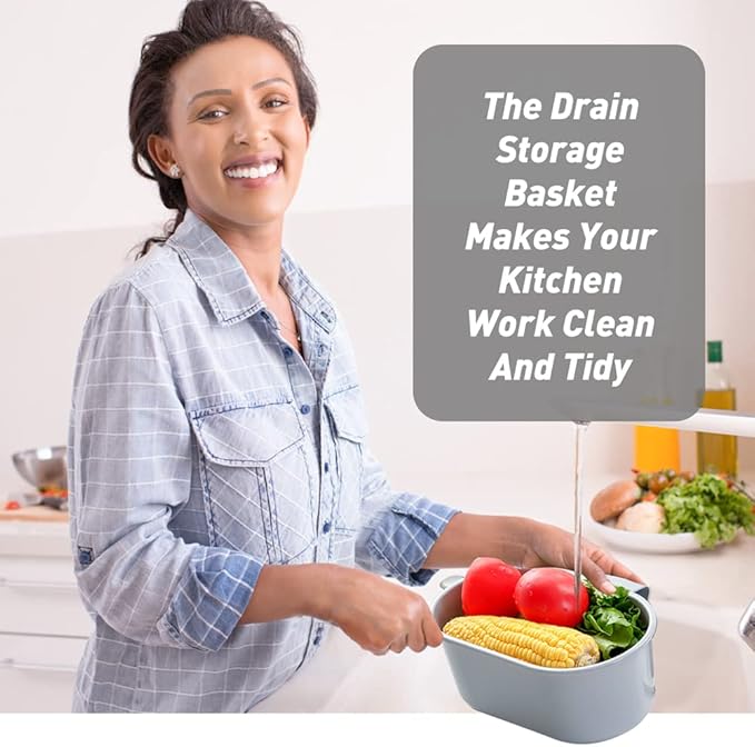 Sink Drain Strainer Basket, Abnaok Multifunction Sink Strainer Kitchen Food