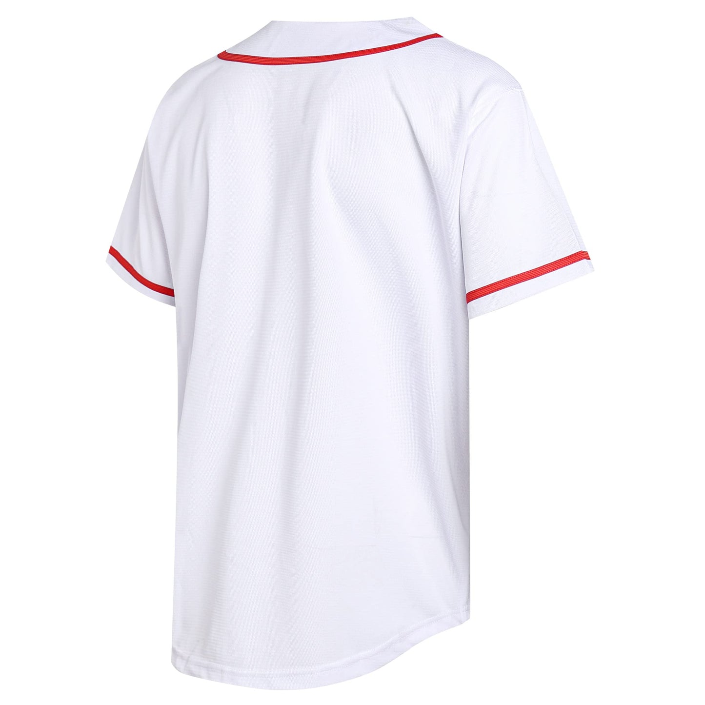 Pullonsy White Baseball Jersey for Men Women Dad 80s 90s 00s 10s Hip Hop Hipster T-Shirts Halloween Outwear Tops Red Stripe-White Jersey,Men Size Large