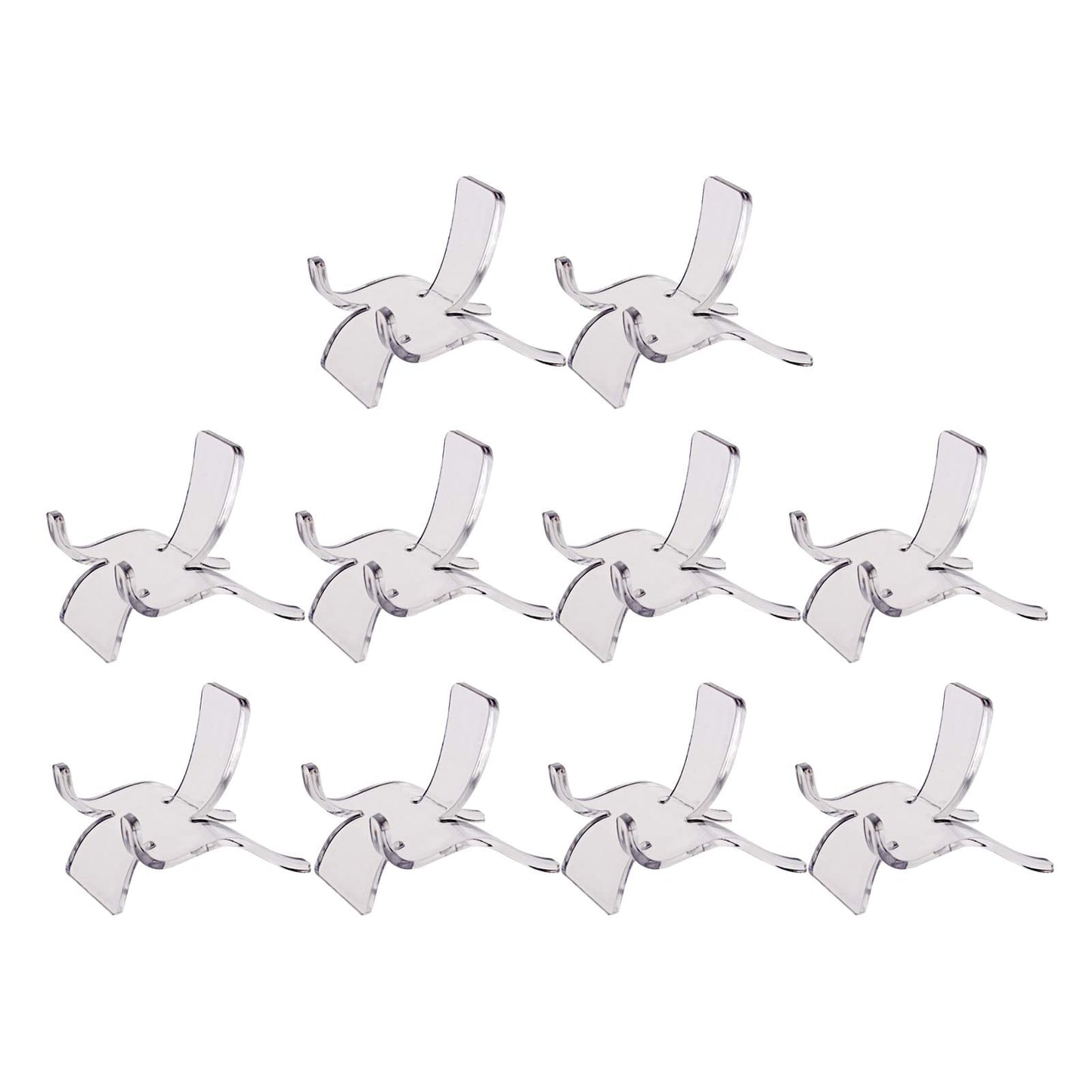 Generic Pack of 10 Clear Acrylic Display Stand Suport Base for Minerals Gemstones Rock Specimens Geode Agate Seashells Stones Jewelry Home Office Decoration - S