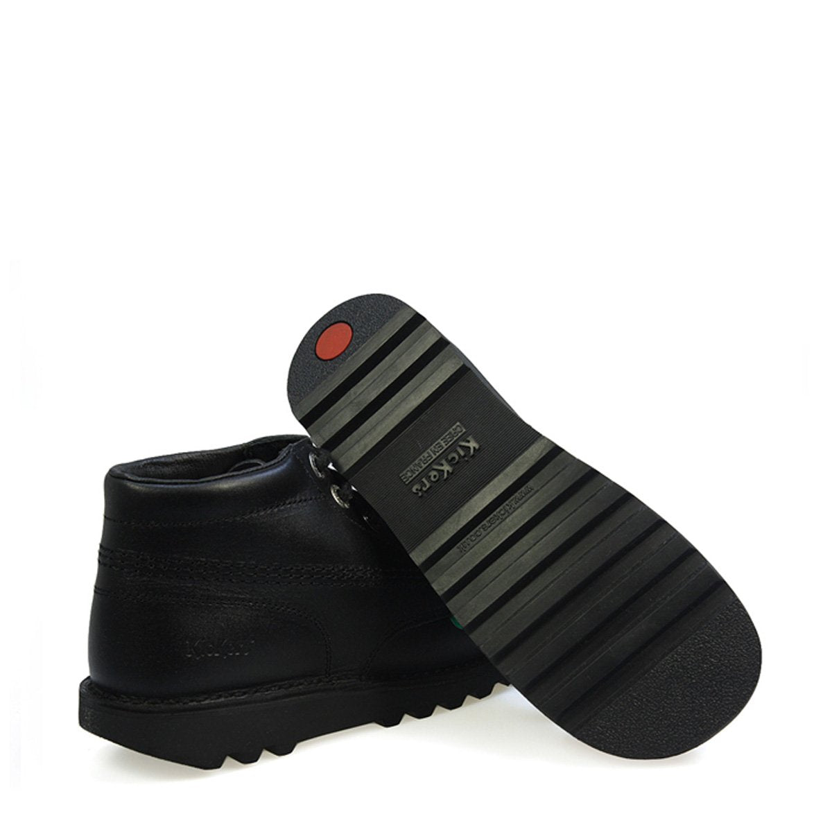 Kickers Youth Unisex Kick Hi Classic Ankle Boots | Extra Comfortable | Added Durability | Premium Quality, Black, 5 UK
