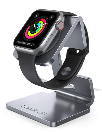 Lamicall Stand Suit for Apple Watch, Charging Stand : Desk Watch Stand Holder Charging Dock Station, Gift Compatible with Apple Watch Series SE 11/10/9/8/7/6/5/4/3/2/1, 44mm/42mm/40mm/38mm - Gary
