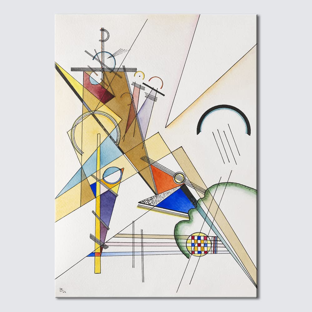 Wieco Art Framed Canvas Wall Art Composition VII, 1913 by Wassily Kandinsky Classic Abstract Famous Paintings Reproductions Canvas Wall Art for Home Decoration