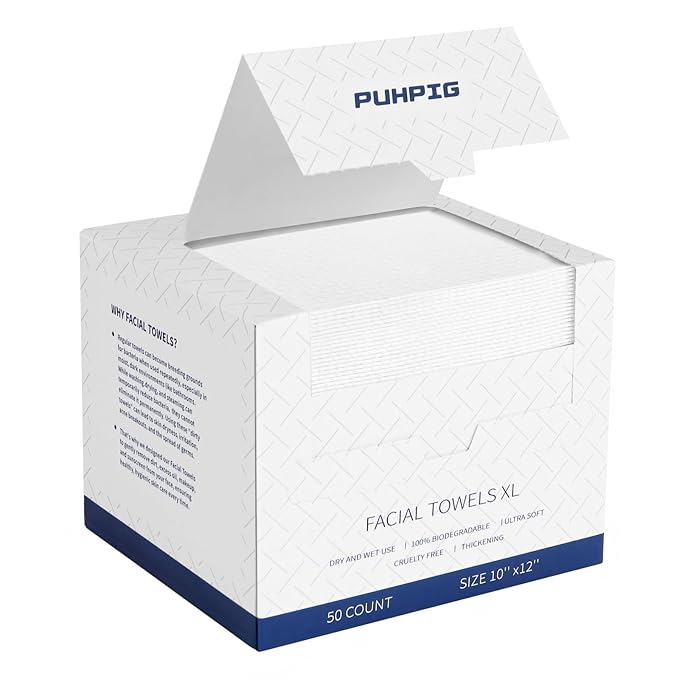 Clean Face Towels, Disposable Face Towels, Makeup Remover Dry Wipes, 10in X