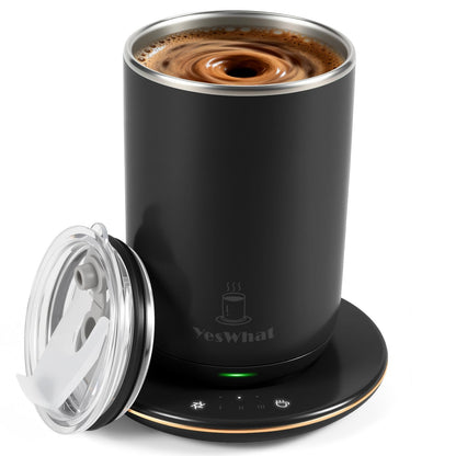 Self Stirring Coffee Mug, Self Heating Coffee Mug 10 oz, Heated Coffee Mug with Smart Temperature Control, Electric Coffee Cup with Heating Base, Auto Shut Off Warming Mug for Mom