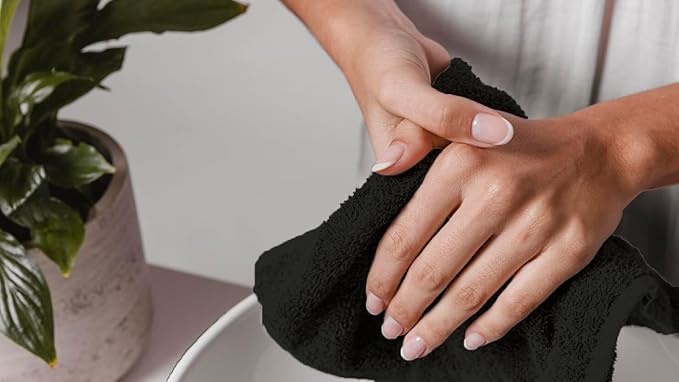 Avalon Towels Cotton Washcloths – Size 12x12 Inches, 100% Ring Spun Cotton