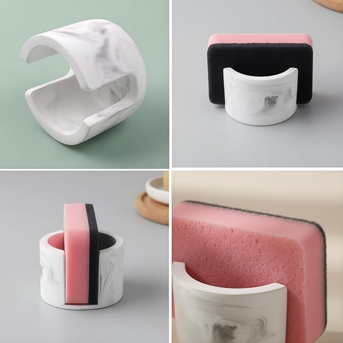 Sponge Holder Kitchen Diatomite Drying Rack Absorbent Sink Sponge Organizer