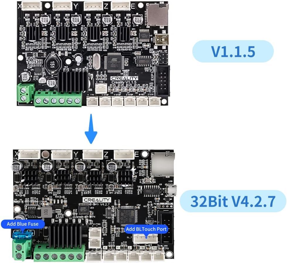 Creality Official Ender 3 Silent Motherboard Upgrade V4.2.7 Mainboard Control Board with TMC2225 Driver 3D Printer Controller Parts Accessories Works with Ender-3 / Pro/Max / 3 V2 / 3 V2 Neo