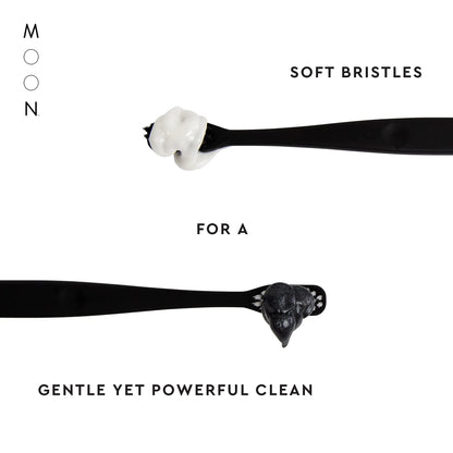 MOON Soft Bristle Toothbrush 4-Pack - Extra Soft Toothbrushes for Adults, Sensitive Gums & Teeth-Friendly - 720 Tapered Ultra-Fine Bristles per Brush for Gentle Deep Cleaning (4 Pack)