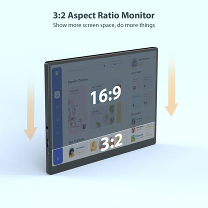 Eyoyo Portable Monitor, 10.5” FHD 1920x1280 Small Travel Monitor with Mini HDMI USB C Input External Second Screen for Laptop 100% SRGB Tiny IPS Display