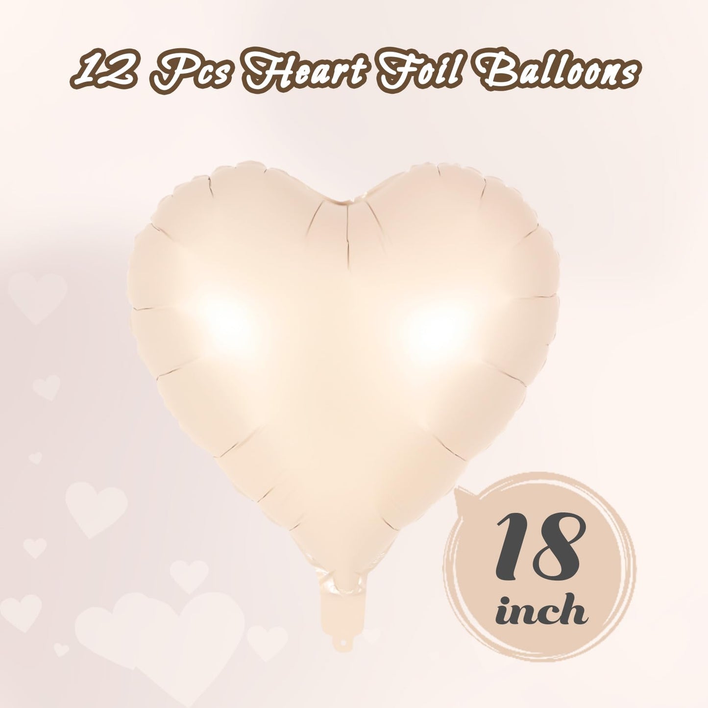 12 Pcs Red Heart Balloons,18 Inch Heart Foil Balloons Love Balloon Valentine Balloon for Birthday Party Wedding Engagement Party Baby Shower Valentine Day Decorations (red)