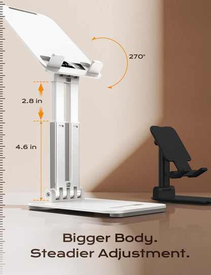LISEN for iPad Stand Tablet Holder for Desk, Office Desk Accessories for Men Women Kids Tablet Gifts, Office Home Essentials Gadgets Portable Monitor Stand for 2026 (White)