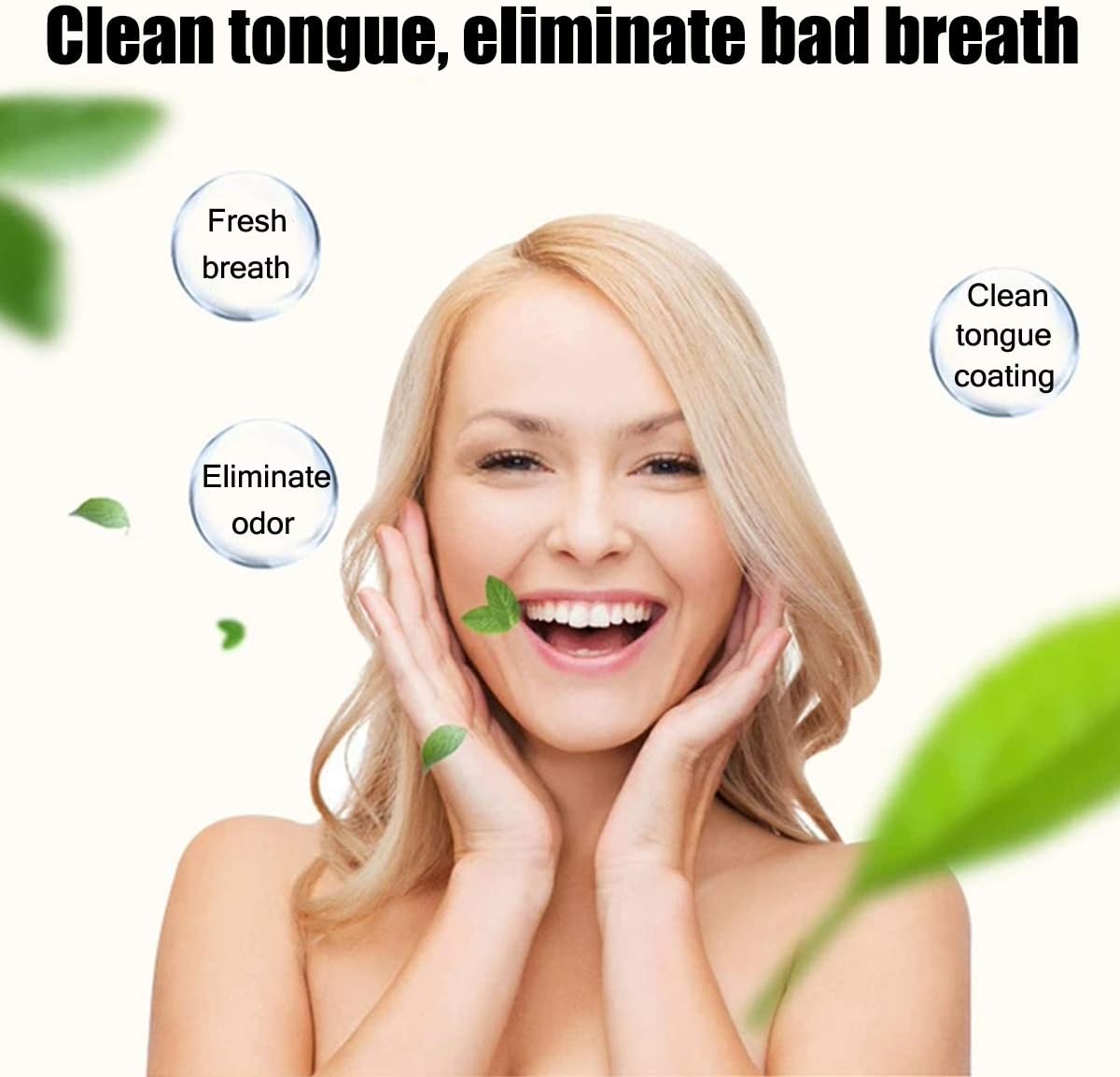 Tongue Brush, Tongue Scraper, Tongue Cleaner Helps Fight Bad Breath, 4 Tongue Scrapers, 4 Pack (Blue&Green&Orange&Red)