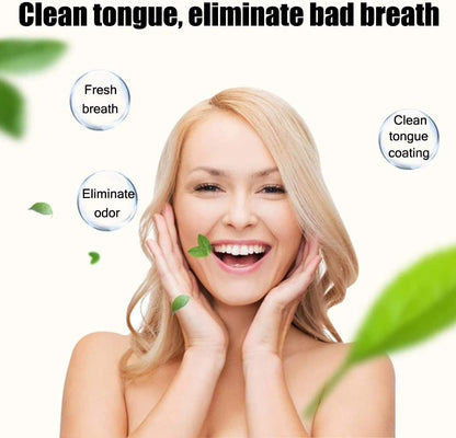 Tongue Brush, Tongue Scraper, Tongue Cleaner Helps Fight Bad Breath, 4 Tongue Scrapers, 4 Pack (Blue&Green&Orange&Red)