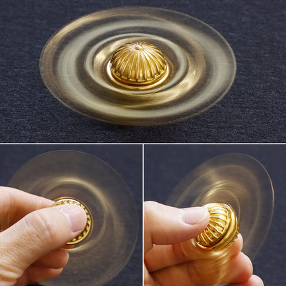 Golden Fidget Hand Spinner for Kids & Adults - Cool Magic Orb Stress Ball Finger Toys for Boys Girls- Holiday Stocking Stuffer for Stress Relief, Focus, ADHD, Desk Toys Decoration Prize Gift