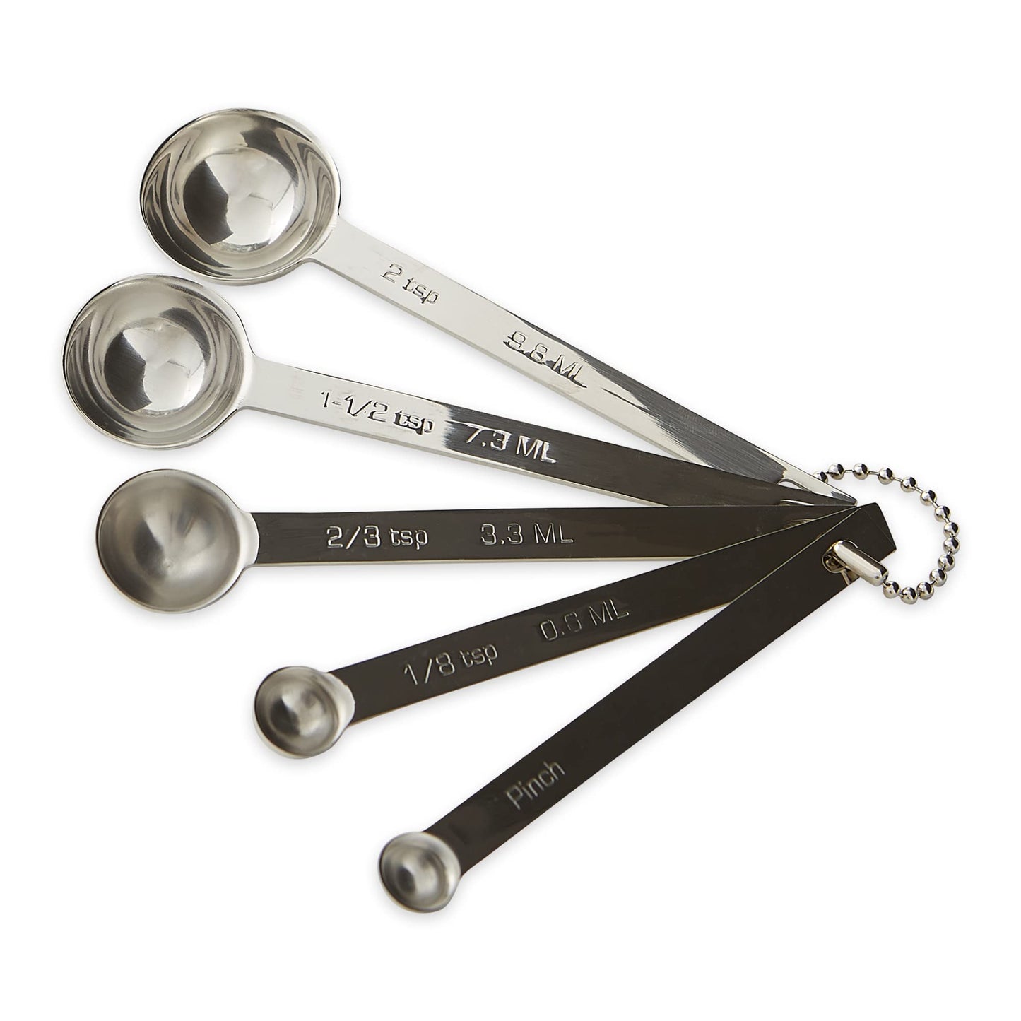 RSVP International Endurance Kitchen Collection Measuring Tools, Dishwasher Safe, Odd Sizes, 5 Piece, Stainless Steel