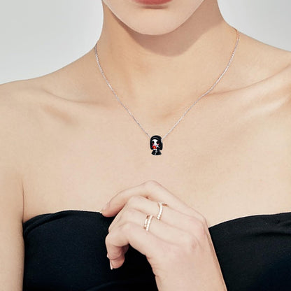 LUXILLA Halloween Ghost Nun Charm 925 Sterling Silver Charms fits Bracelets Necklace Pendant Bead Charms Jewelry for Women Family Friends