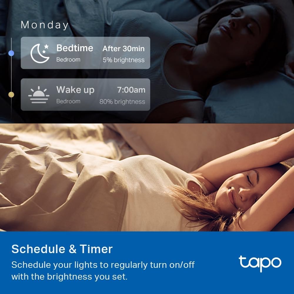 Tapo L530B Smart Bulb, B22 Multicolor Alex Light Bulb, 8.7W (60W), Dimmable, Schedule & Timer, Away Mode, Energy Saving, Voice Control Alexa & Google, App Remote Control