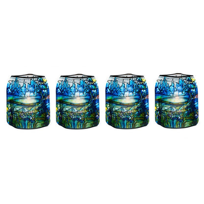 MODGY Luminary Lanterns Floating LED Candles with Batteries Included - Luminaries are Great for Weddings, Parties, Patios & Celebrations of All Kinds (Iris), Pack of 4