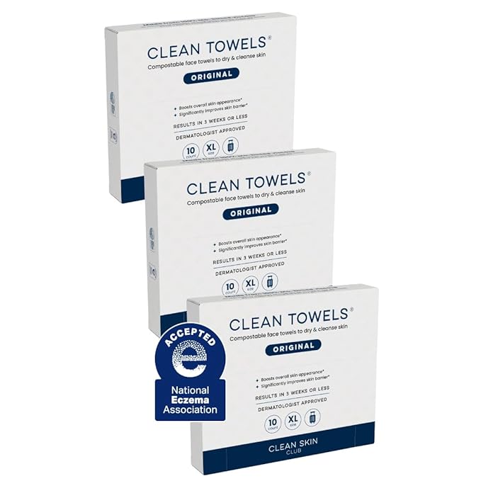 Clean Skin Club Clean Towels XL®, Travel Pack 100% USDA Biobased Disposable