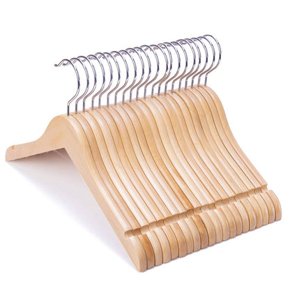 Nature Smile Juniors Preteen Older Children Wooden Coat Hangers 14 Inches Wood Dress Shirt Jacket Hangers with Anti-Rust Hook (20 Pack Natural)