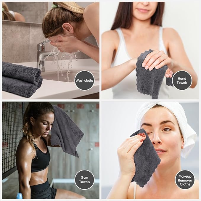 Orighty Makeup Remover Cloths, Soft & Washable Coral Fleece Microfiber