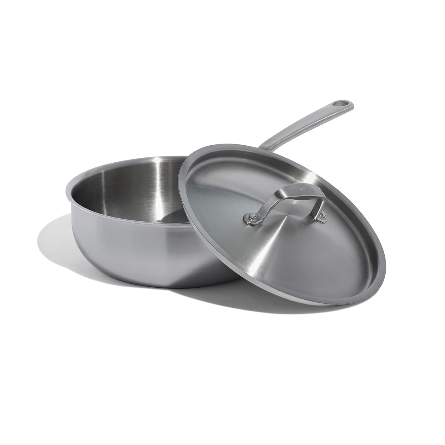 Made In Cookware - 3 Quart Stainless Steel Saucier Pan - 5 Ply Stainless Clad - Professional Cookware - Crafted in Italy - Induction Compatible