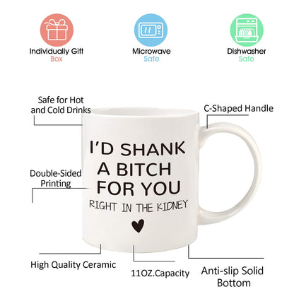 Valentines Galentines Day Gifts for Her - 12oz Funny Coffee Mug for Best Friend Girlfriend Besties BFF Mom Grandma Wife Sister Gifts from Sister Valentine's Birthday Mothers Day Present for Mom Women