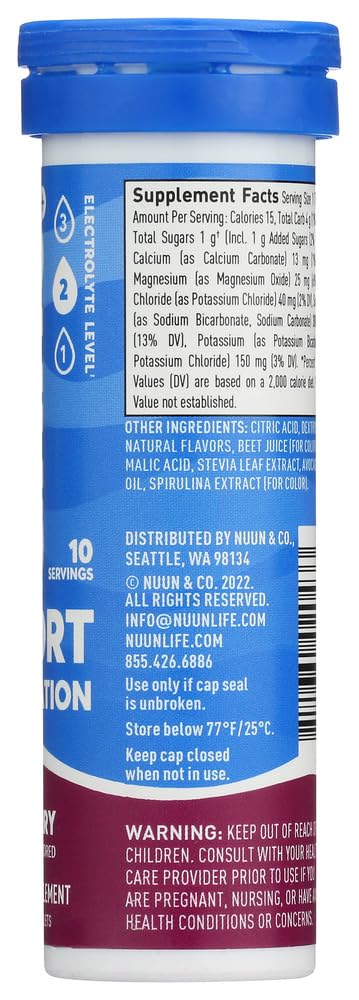 Nuun Active: Tri-Berry Electrolyte Enhanced Drink Tablets (3-Pack of 10 Tablets)