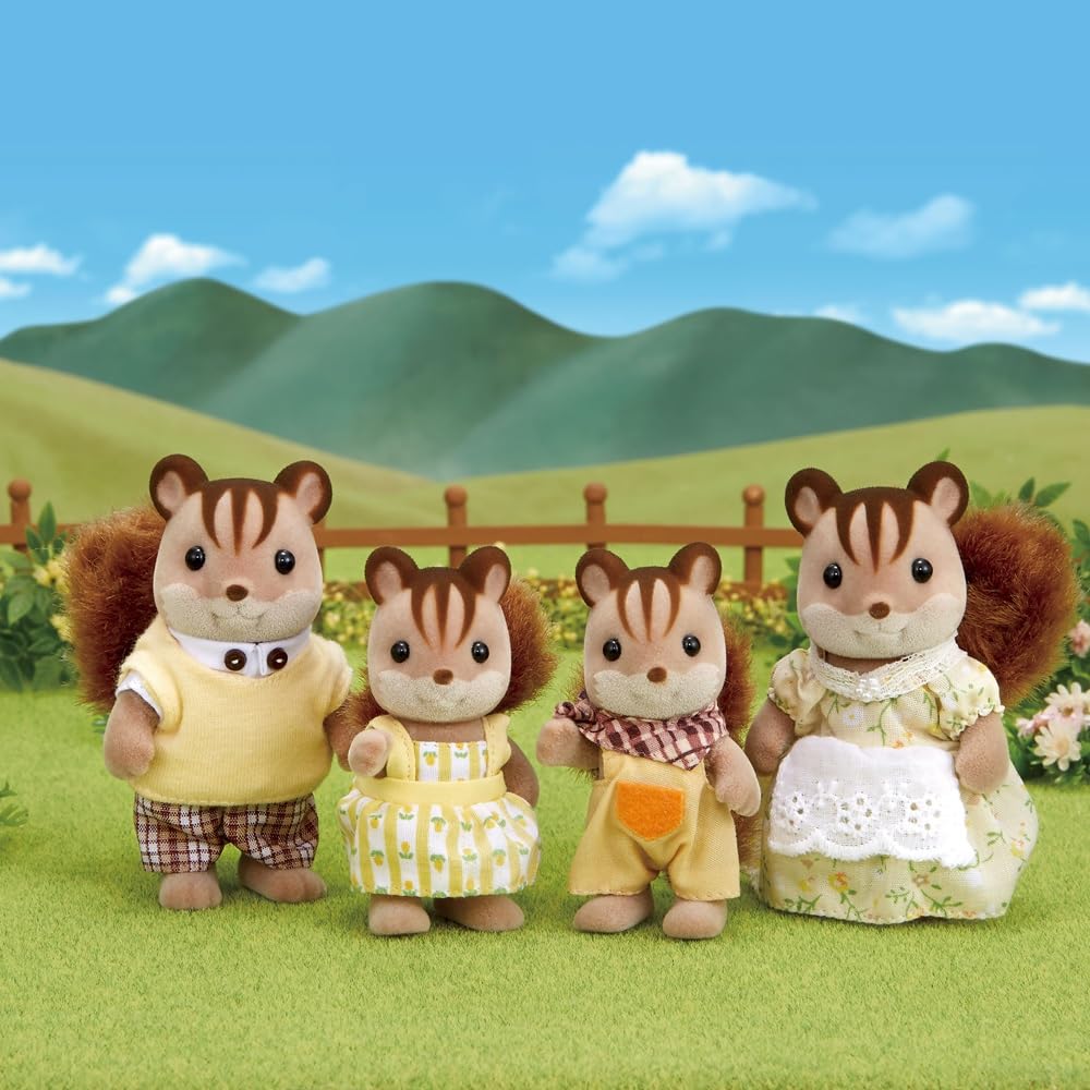 Sylvanian Families 4172 Walnut Squirrel Family, Multicolor