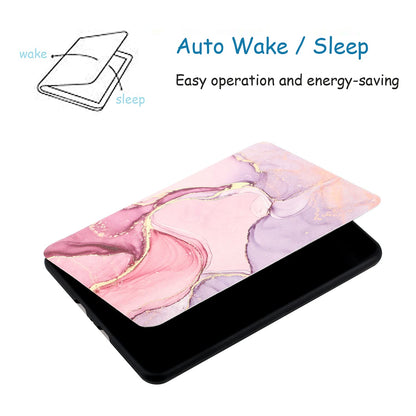 MOKASE Case Compatible with 6" Kindle Paperwhite 10th Generation 2018 Release (Model NO.: PQ94WIF), Ultra Thin Protective Case Cover with Smart Auto Wake/Sleep Function, Pink Marble