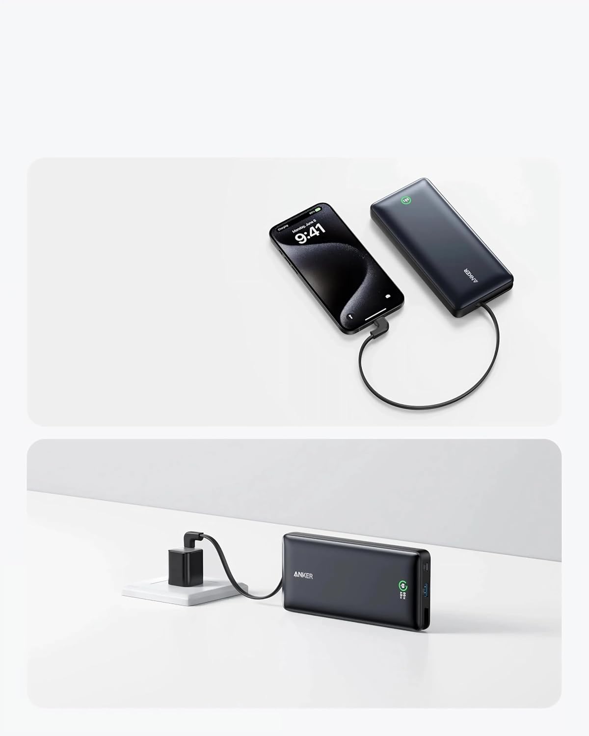 Anker Nano Power Bank 20K – 30W Fast Charging, Built-in USB-C Cable, Ultra-Compact 20000mAh Battery Pack for iPhone 16, 15, 14, 13, Samsung Galaxy S25, S24, S23, S22, iPad Air, Google Pixel, AirPods