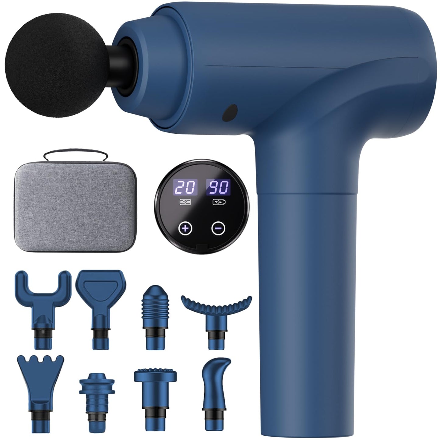 cotsoco Massage Gun, Muscle Massage Gun Deep Tissue Back Massager for Pain Relief, 20 Speeds Handheld Electric Massager Tool with Silent Brushless Motor, Suitable for Gym Office Home Travel
