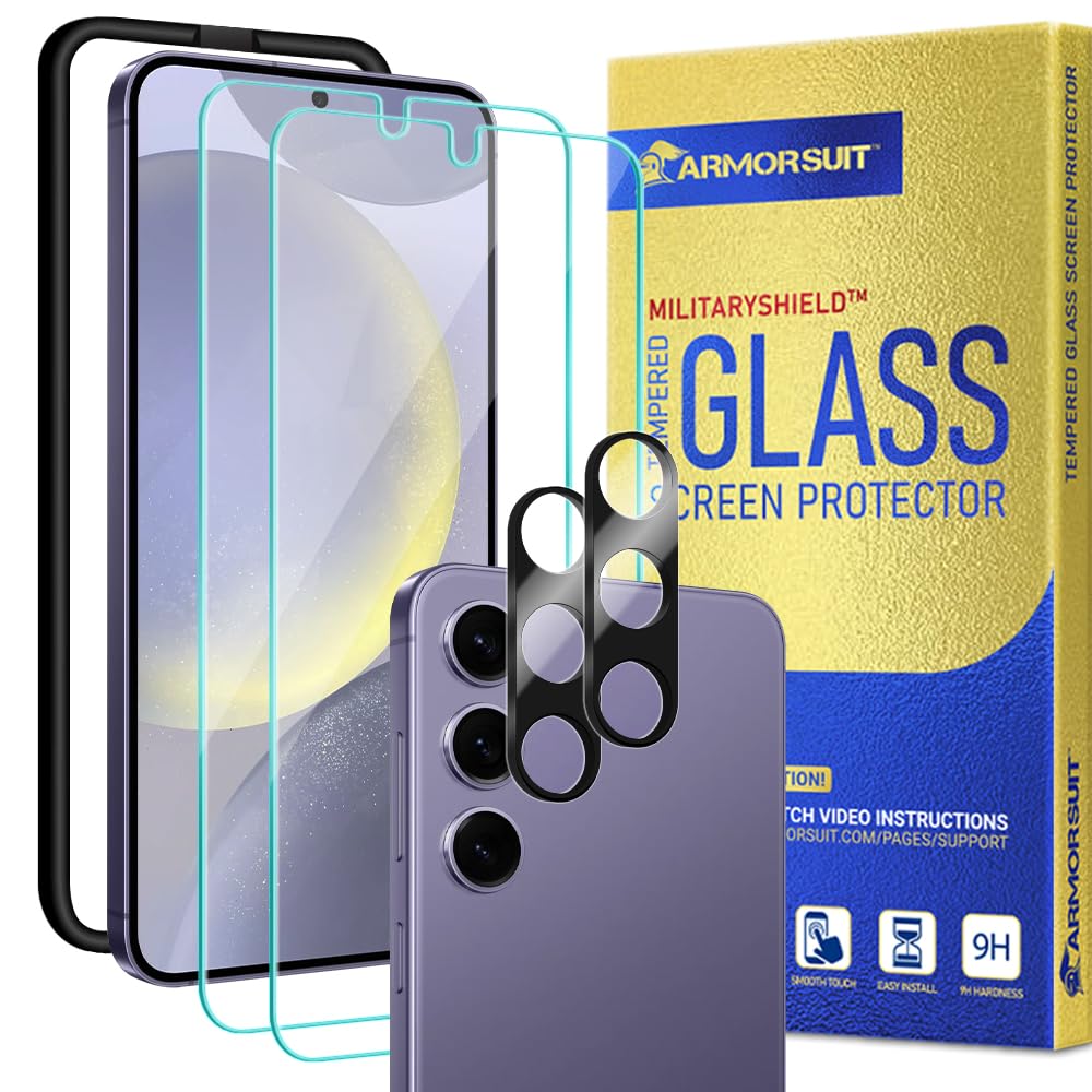 ArmorSuit 2 Pack for Samsung Galaxy S24 Ultra Screen Protector (6.8") Case Friendly MilitaryShield HD Clear Film - Made in USA