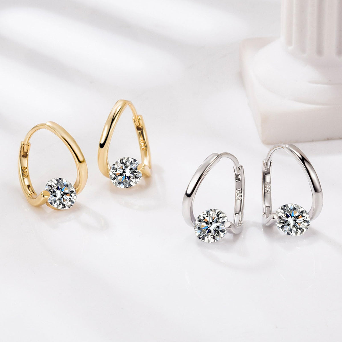 Angyape Copper Earrings, Halolux Lymphatic Germanium Earrings with CZ Zirconia, Hypoallergenic Earrings for Women, Gift for Any Occasion