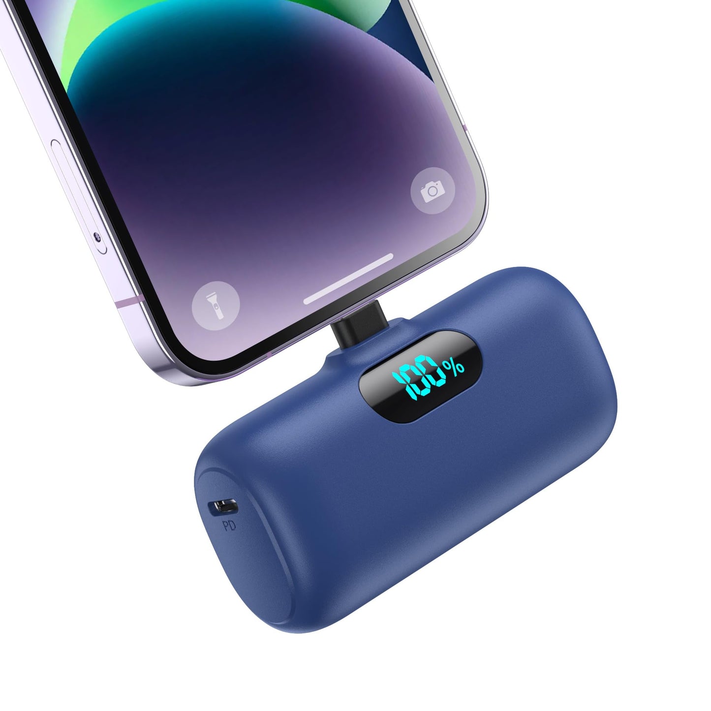 Small Portable Charger for iPhone,Upgraded 5000mAh PD Fast Charging Power Bank,Mini Battery Pack Backup Charger Compatible with iPhone 14/14 Pro Max/13/13 Pro/12 Pro/11/XS/XR/X/8/7/6 etc-Black