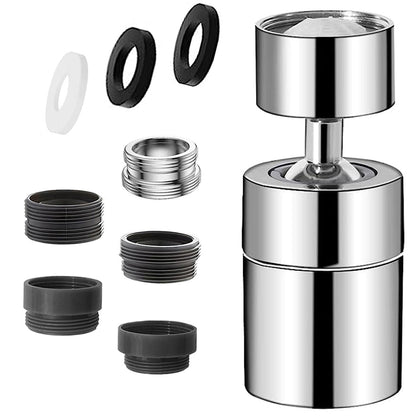 Kitchen Tap Spray Head, 360° Swivel Spout Kitchen Sink Tap, Tap Faucet Attachment Spray with 2 Functions Modes, Replacement Tap Aerator Sprayer Accessories, Universal Tap Adapter Attachment
