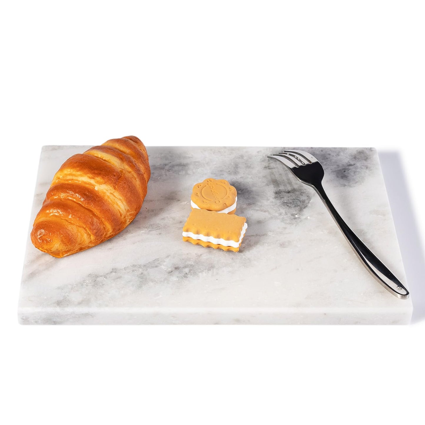 BCS Natural Marble Cutting Boards for Kitchen - 12" x 8" Multi-Purpose Pastry Marble Tray Cheese Board Marble Slab for Counter, Bathroom Perfume Tray Jewelry Candle Plate (Namib Fantasy)