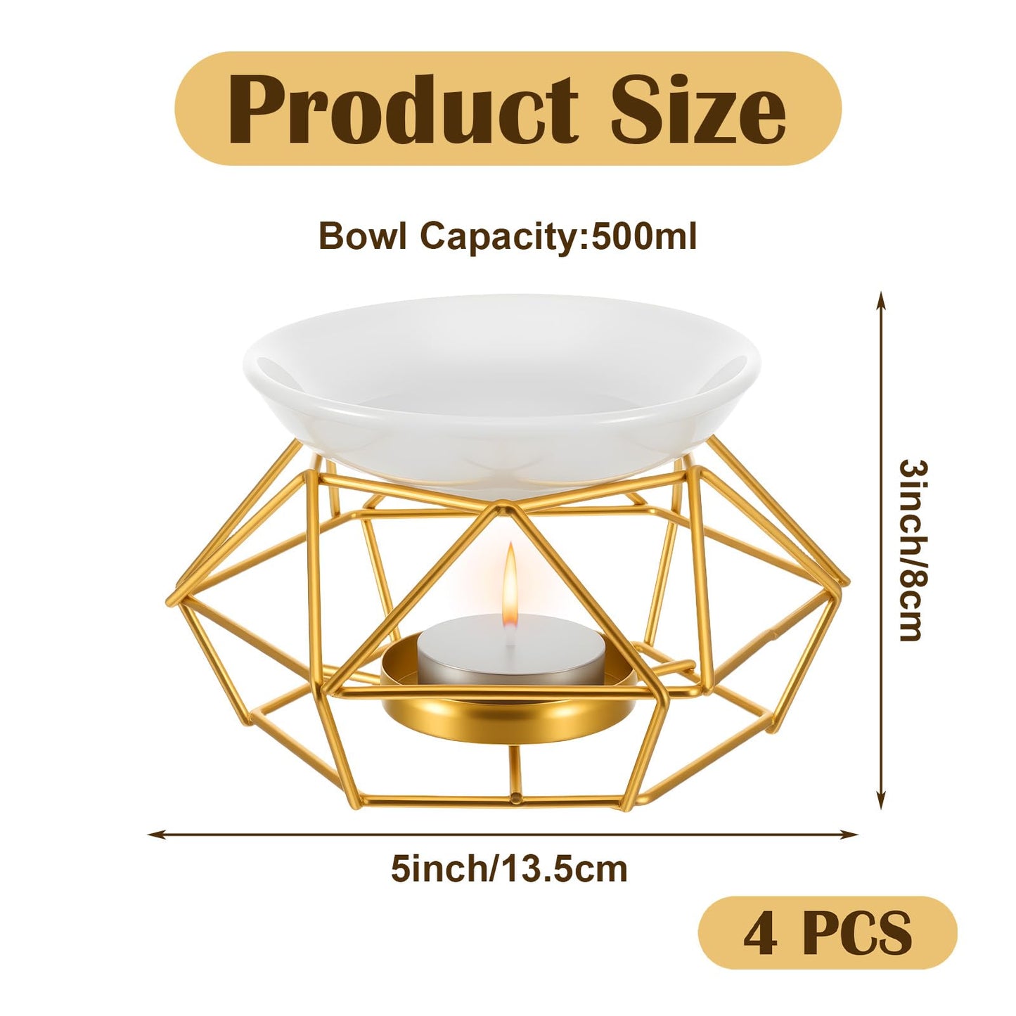 4 Pcs Romantic Essential Oil Burner Black Metal Wax Melt Bird Nest Style Tealight Wax Warmer Delicate Tealight Candle Holder Candle Tart Burne Home Wedding Decoration