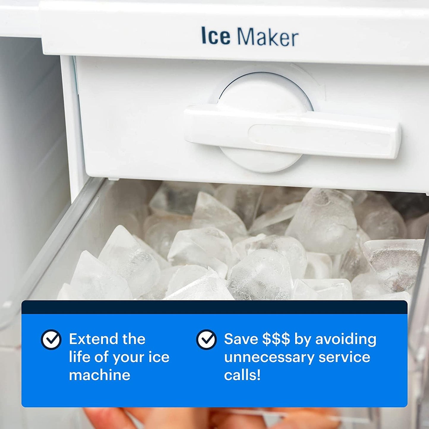 Ice Machine Cleaner 473ml, Nickel Safe Descaler | Ice Maker Machine Descaling Liquid Compatible with Whirlpool 4396808, Manitowac, Ice-O-Matic, Scotsman, Follett etc