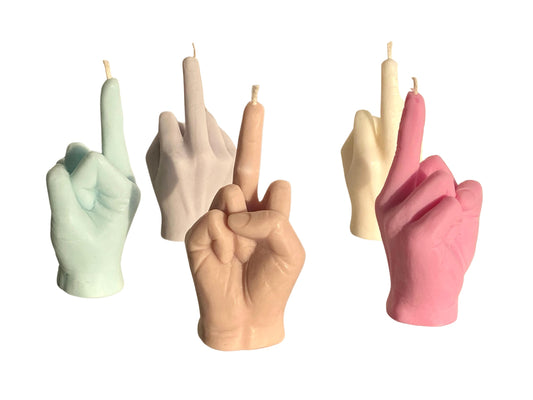 Middle Finger Candle, Homemade soy candle, Hand Fuck Candle, Teen Room Decor Candle, Funny Aeshetic Candle, Hippie Candle (White, WITHOUT SCENT)