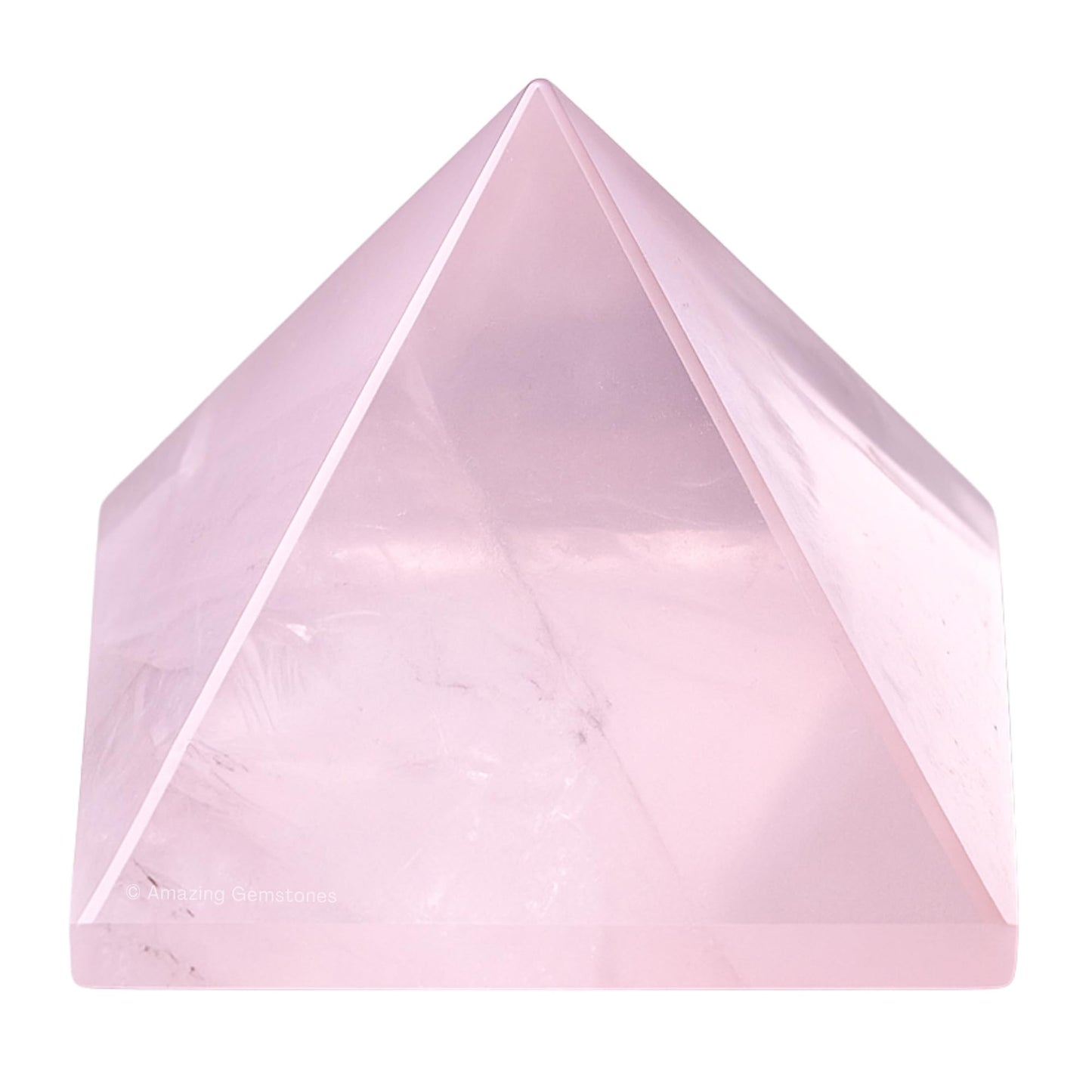 Amazing Gemstone Star Rose Quartz Pyramid Crystal Healing Stones - 1" Great Pyramid Figurine of Natural Stone Pyramid for Meditation, Reiki, Chakra Balancing and Crystal Pyramids Grid