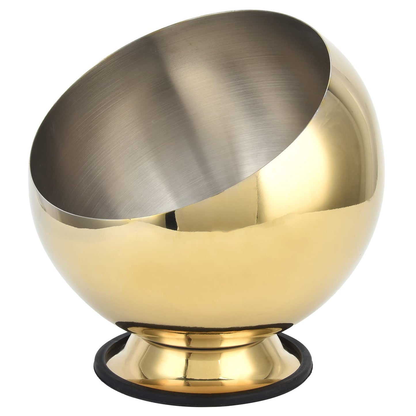 Hapivida Stainless Steel Gold Seasoning Oblique Bowl Mirror Polished Surface Larger Storage Capacity for Kitchen Living Room (Medium)