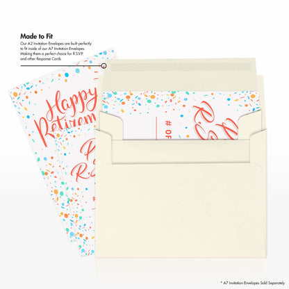 LUXPaper A2 Classic Linen Invitation Envelopes | 4 3/8" x 5 3/4" | Natural White | 70lb. Text | 50 Qty