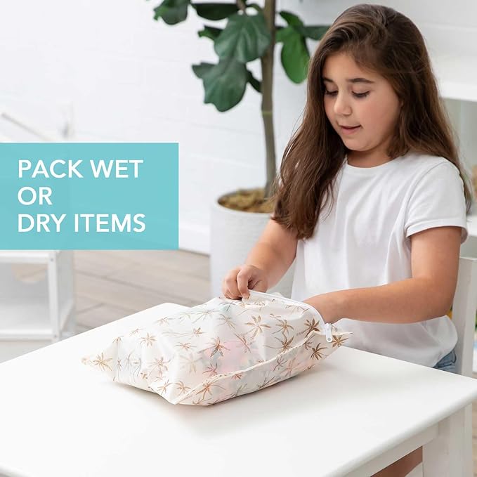 Bumkins Waterproof Wet Bag for Baby, Swim Suit, Cloth Diapers, Pump Parts