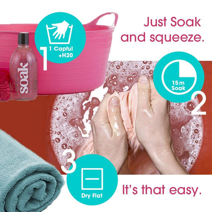 Soak Laundry Soap – No Rinse, Plant Derived Hand Wash Detergent - 375 ml / 12 fl. oz, 75+ Washes (Fig)