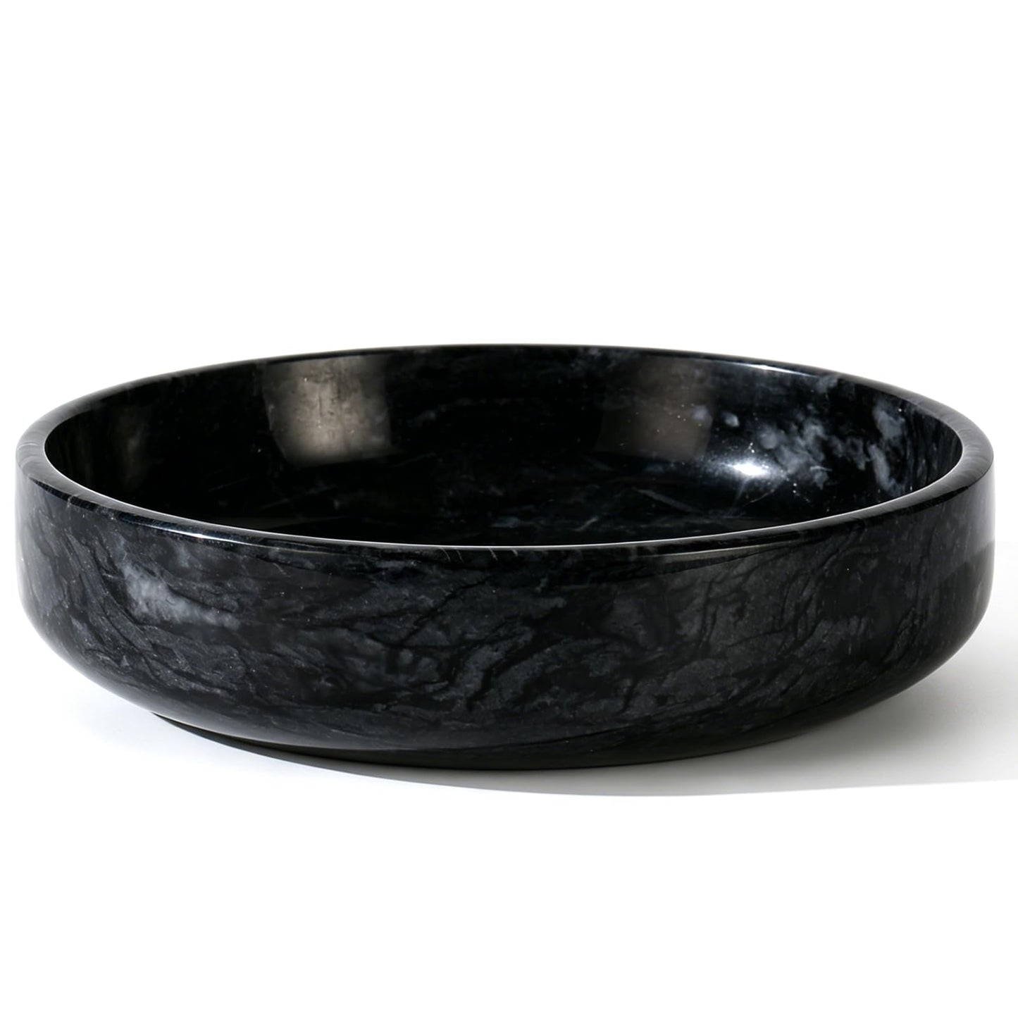 NEAMVCT Natural Marble Decorative Bowl - Hand-Polished Stone Catchall Tray for Coffee Table Centerpiece, Entryway Key Holder, Jewelry Dish, Candle Holder & Home Decor Accent